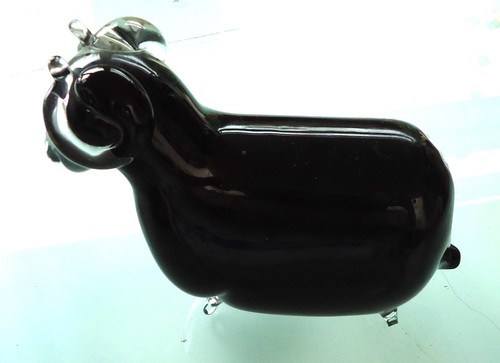 Langham glass ram ornament - glass,