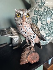 Gorgeous painted wooden owl - gorgeous,