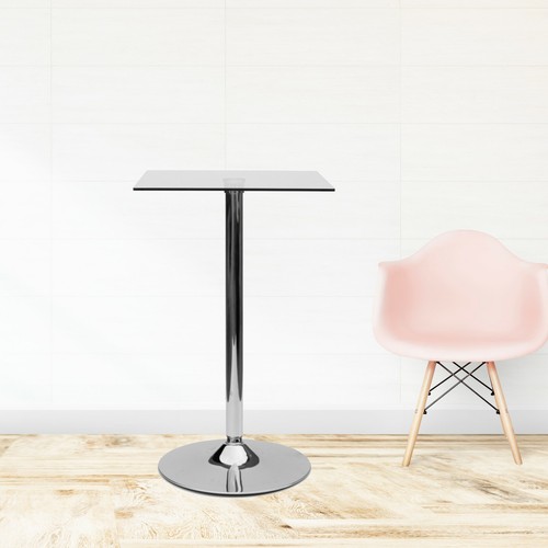 High square clear table - square,