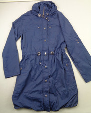 Mint Velvet Lightweight Parka Style Coat Navy Blue High Collar Size 10