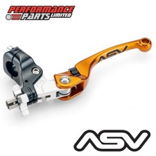 ASV F4 Unbreakable Long Orange Clutch Lever + Std Perch Suzuki LTR450 Quad 2006