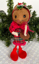 Vintage Felt Mouse Christmas Ornament Retro Kitsch Bauble 1970's Kurt Adler USA