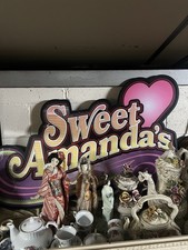 Vintage Light Up Sweet Amanda’s Shop Advertising Sign Lights Up Great For Bakery