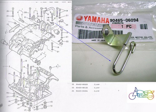 Yamaha rd350lc crankcase clamp - crankcase,