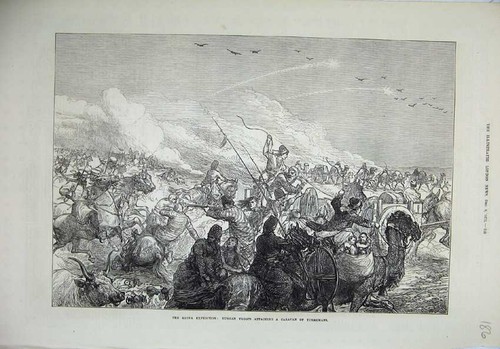Old antique print - old, khiva