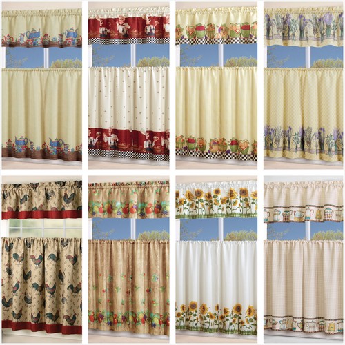 Piece kitchen curtain with - kitchen,