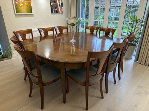 Mahogany dining table with - mahogany,