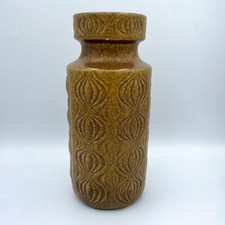 Scheurich West German Vase 285-23, "Amsterdam Onion" Abstract Textured Brown