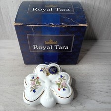 ROYAL TARA CELTIC VOTIVE CELTIC CHINA SHAMROCK - ORNAMENT RARE ITEM