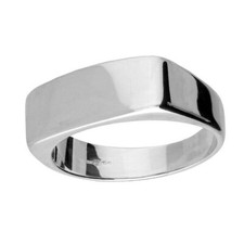 Men's Plain Signet Ring Oblong