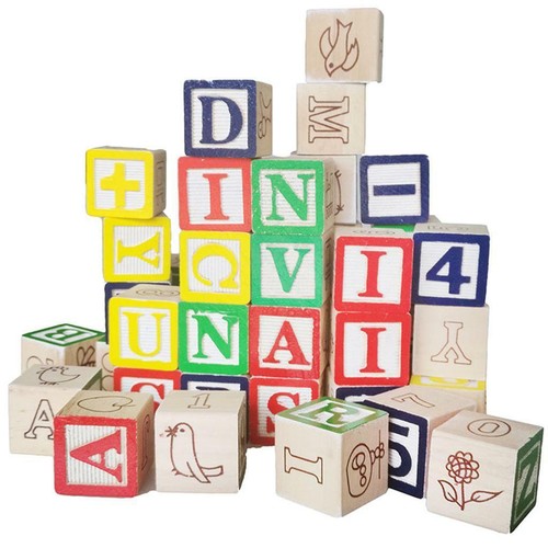 50pcs wooden cartoon abc - 50pcs,