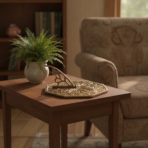 Brass flower hexagonal - 'flower',
