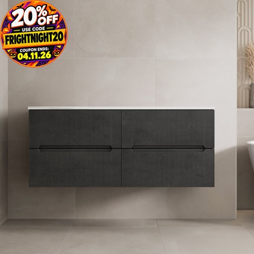1200mm white marble - white, vanity