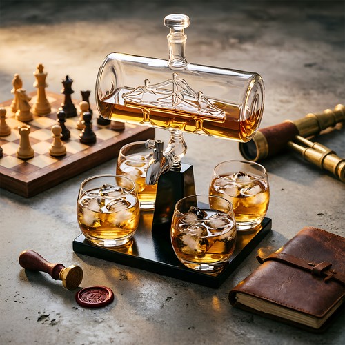 Whiskey decanter set the - decanter,
