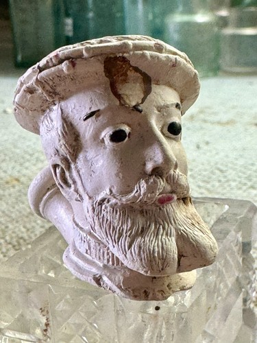 1880 figural clay pipe - figural,