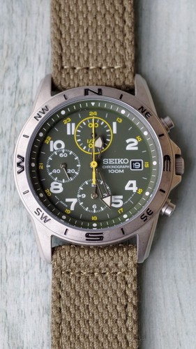 Seiko 7t92 0dx0 mens military - seiko, 7t92-0dx0
