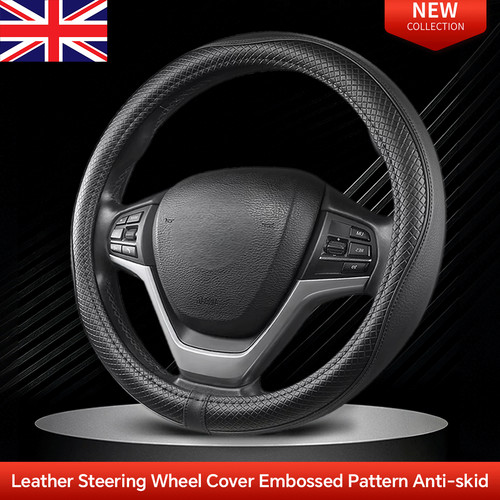 Leather steering wheel cover - leather,