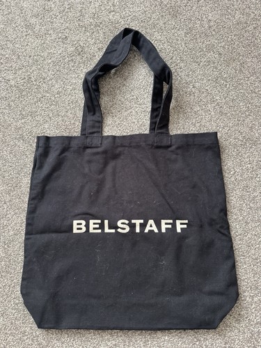 Belstaff black canvas tote bag - tote,