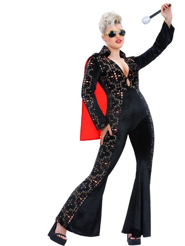 Elvis black rhinestone - black,