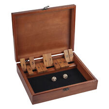 WE Games Board Game with Dice, 12 Numbers, in Cherry Stain Wood Box with Lid