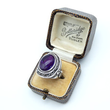 Chunky Sterling Amethyst Ring