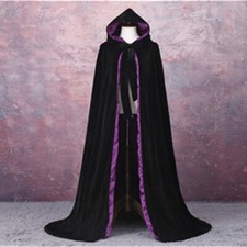Velvet Cloak  Hooded Cape Costume Christmas Fancy DressHalloween Costume Shawl