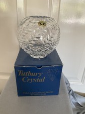 Small Tutbury Lead Crystal Cut Glass Witch Globe / Vase / Bowl 5.5" High - Boxed