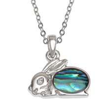 Rabbit Necklace Abalone Shell