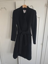 L K Bennett Black Wool Belted