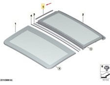 BMW 2 F44 Glass Slide/Tilt Roof Panel Side Seal 54109466551 NEW GENUINE