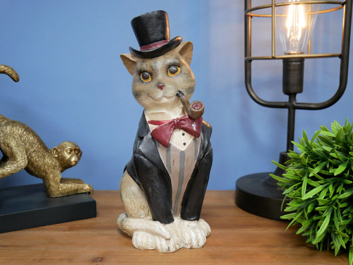 Gentleman cat ornament statue - gentleman,