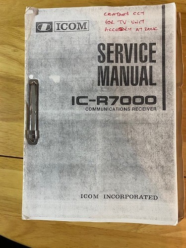 Icom r7000 service - icom, ic-r7000