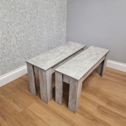 Set grey dining benches - of,