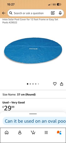 Intex solar cover for 12ft - intex,