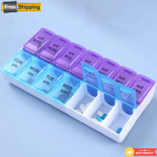 Weekly Daily Pill Box Organiser Tablet Medicine Storage Dispenser 7 Day Night UK