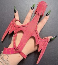 Hot Pink Dragon Faux Leather