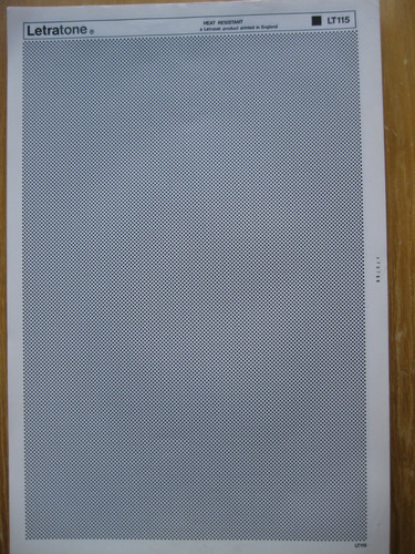 Letraset letratone sheet - letraset,