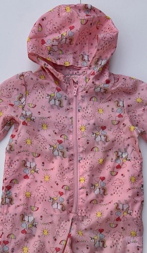 Pink unicorn rain suit hooded - pink,