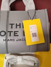 New Marc Jacobs Tote Leather Small The Colour block  Wolf Grey Crossbody Bag