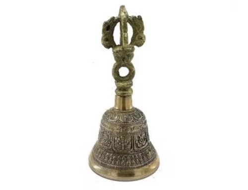 Large tibetan brass tingsha - large,