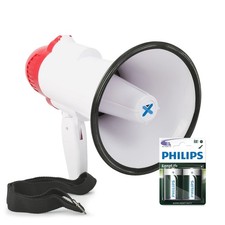 Vonyx MEG020 20W Battery Powered Megaphone Loudhailer with Siren & Record