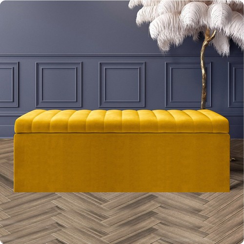 Safar velvet ottoman storage - safar,