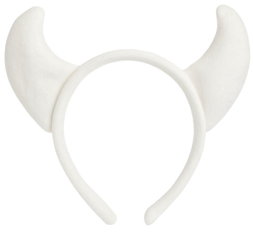 White plush devil - devil, horns