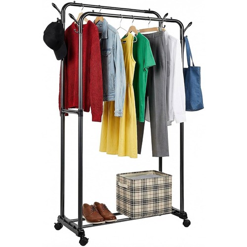 Mobile double bar clothes - double‑bar,