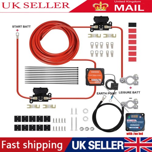 Split charge relay kit 12v - split,