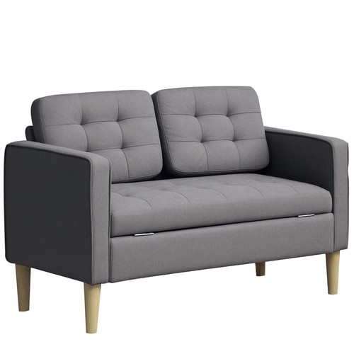 Homcom compact seater sofa - homcom, 2