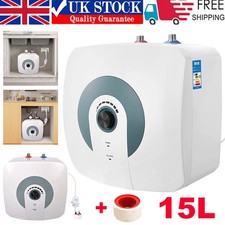 15L Electric Instant Hot Water Heater Under Sink Small Water Tank Kitchen