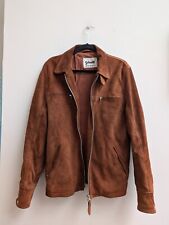 Stunning Vintage Men's Schott Heavy Suede Leather Jacket - Roughout Style