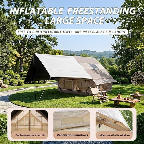 Inflatable camping tent with - inflatable,