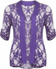 Ladies 3/4 Sleeve Lace Open